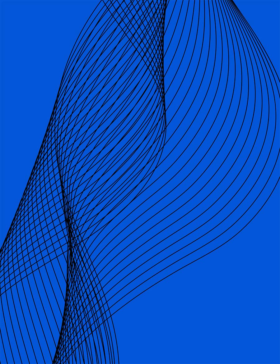 black lines with blue background